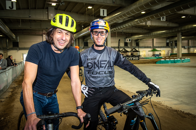 Antonio Cellie e Marco Aurelio Fontana sulla pista del BIKE Spring Festival 640s