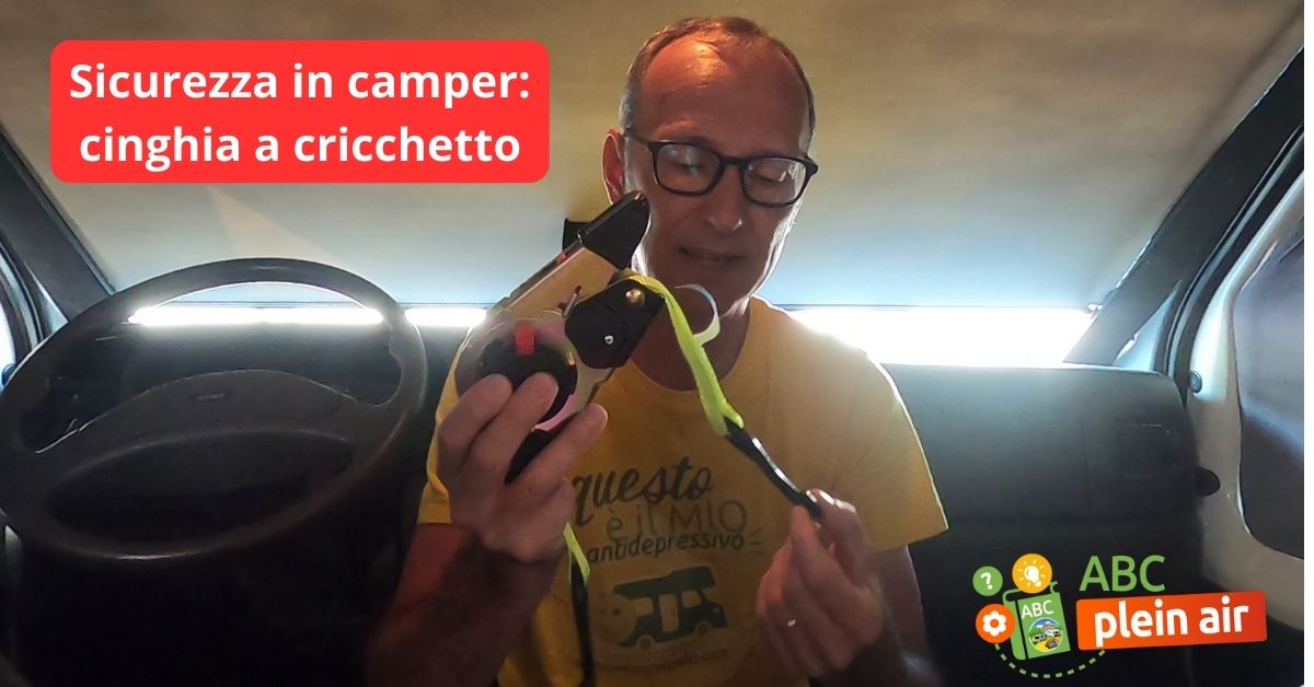 Sicurezza in camper cinghia a cricchetto