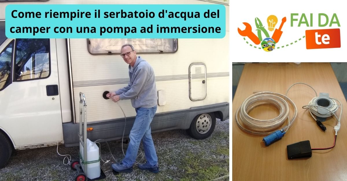 kit pompa immersione riempimento serbatoio camper