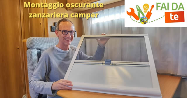 Montaggio oscurante zanzariera camper s