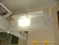 sostituzione lampada incandescenza con led plafoniera toilette camper