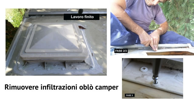 Ecco come rimuovere le infiltrazioni dall'oblò del camper