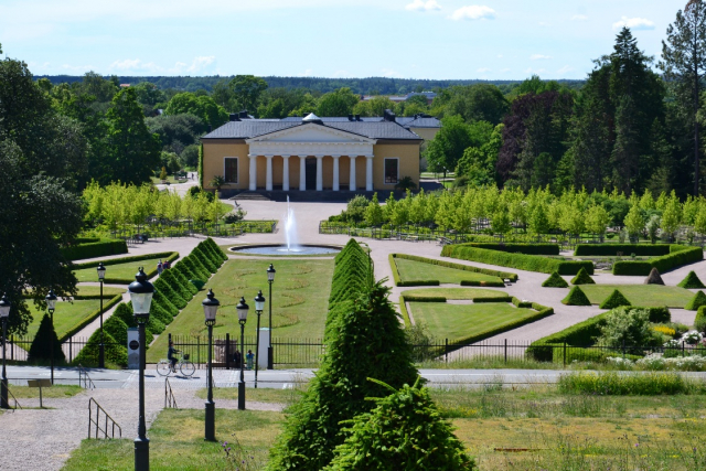 Uppsala giardino botanico visto dal castello