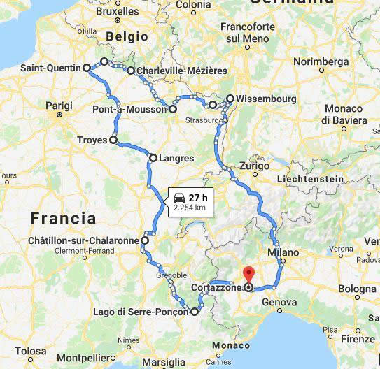 francia orientale mappa tour