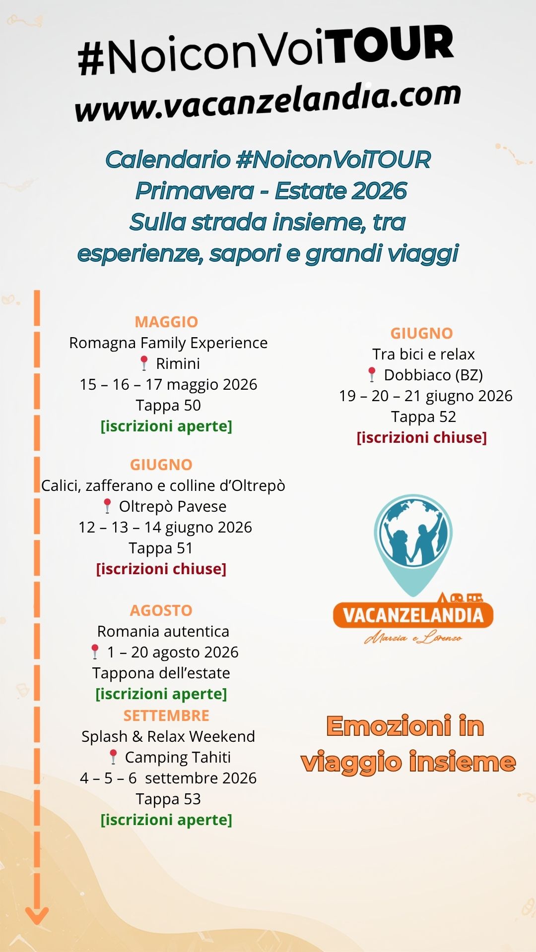calendario noiconvoitour primavera estate2026 rev2