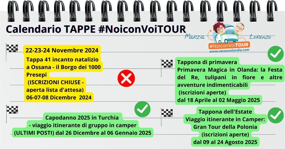 calendario tappe fine novembre2024