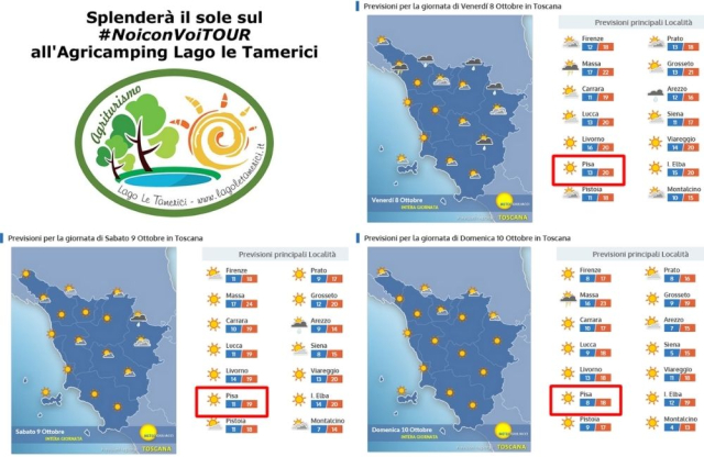 previsioni meteo weekend tamerici