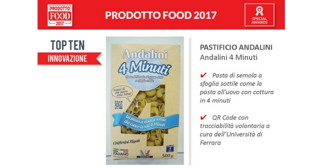 andalini prodotto innovativo food 2017