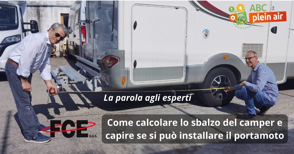 Come misurare lo sbalzo camper per portamoto fce