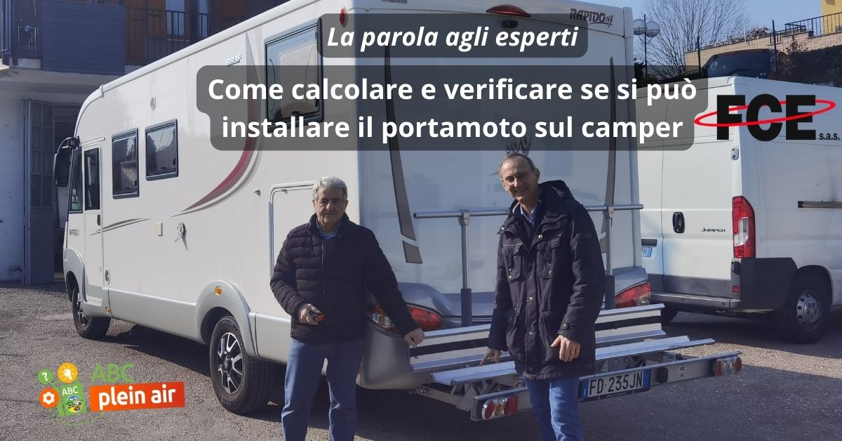 Come calcolare e verificare se si può installare il portamoto sul camper fce