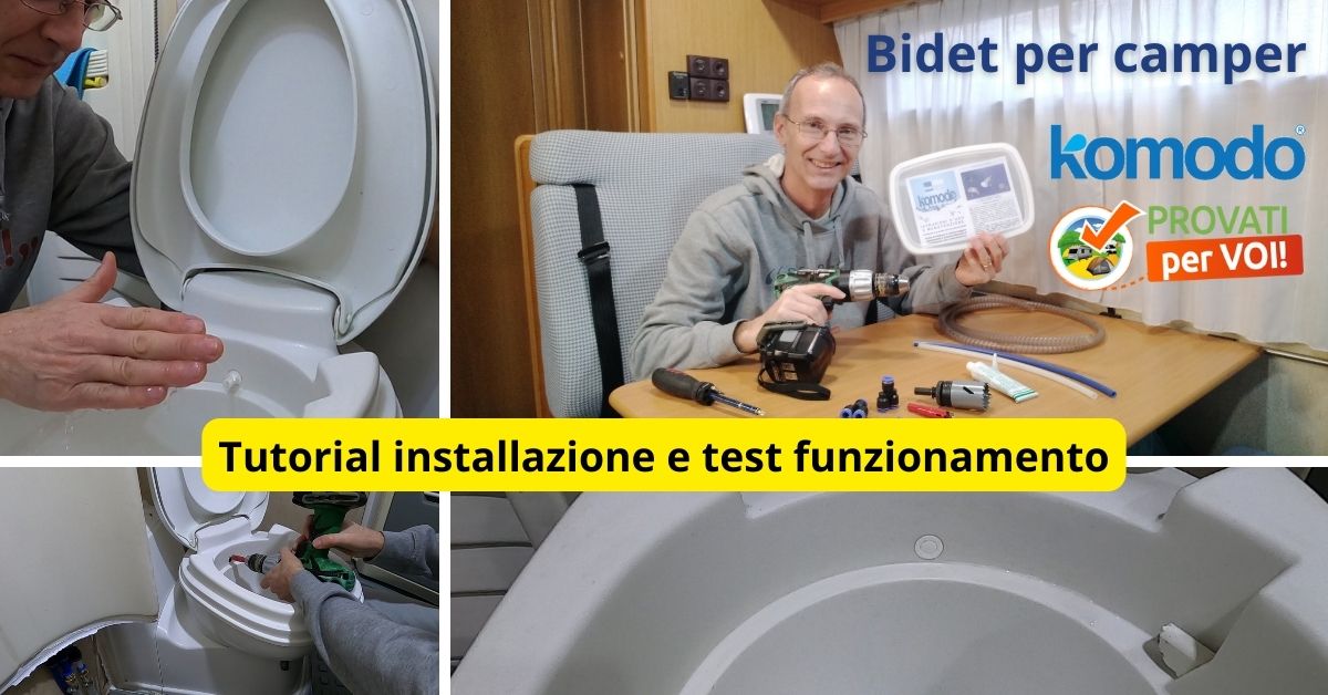 Bidet KOMODO per camper   installazione e test funzionamento