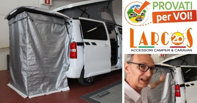 tenda privacy portellone van larcos