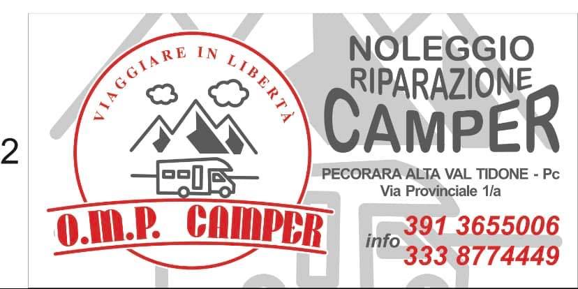 logo omp camper rettangolare