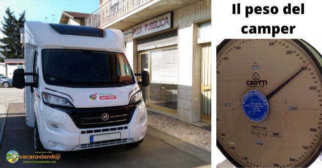 Il peso del camper