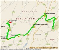 mappa emilia romagna castelli piacentini 2