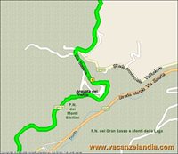 mappa marche sosta camper arquata tronto