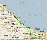 mappa marche sosta camper autostrada marotta