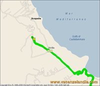 mappa sicilia area attrezzata scopello